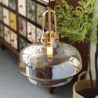 Mynorix Transparent Bowl Shaped Glass Pendant Light Mynorix Transparent Bowl Shaped Glass Pendant Light