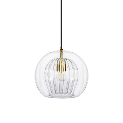 Nyxio Pleated Globe Glass Pendant Light Nyxio Pleated Globe Glass Pendant Light
