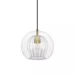 Nyxio Pleated Globe Glass Pendant Light