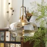 Mynorix Transparent Bowl Shaped Glass Pendant Light Mynorix Transparent Bowl Shaped Glass Pendant Light