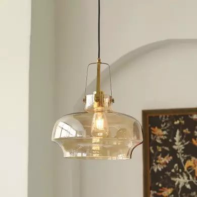 Mynorix Transparent Bowl Shaped Glass Pendant Light Mynorix Transparent Bowl Shaped Glass Pendant Light