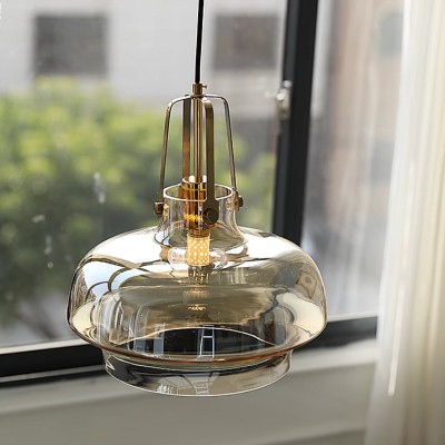 Mynorix Transparent Bowl Shaped Glass Pendant Light Mynorix Transparent Bowl Shaped Glass Pendant Light