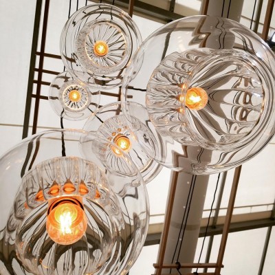 Nyxio Pleated Globe Glass Pendant Light Nyxio Pleated Globe Glass Pendant Light