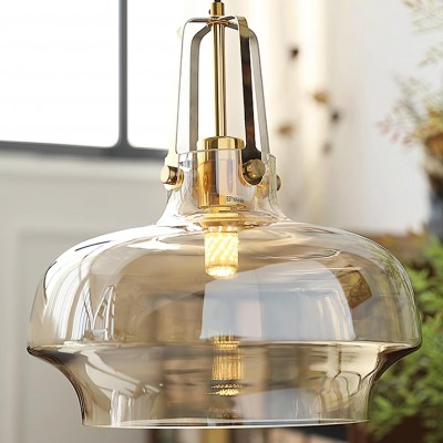 Mynorix Transparent Bowl Shaped Glass Pendant Light Mynorix Transparent Bowl Shaped Glass Pendant Light
