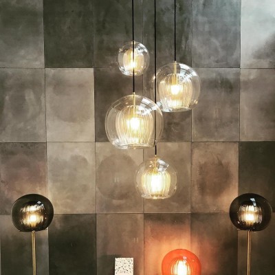 Nyxio Pleated Globe Glass Pendant Light Nyxio Pleated Globe Glass Pendant Light
