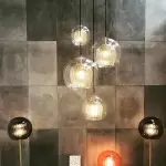 Nyxio Pleated Globe Glass Pendant Light