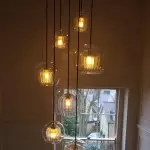 Nyxio Pleated Globe Glass Pendant Light