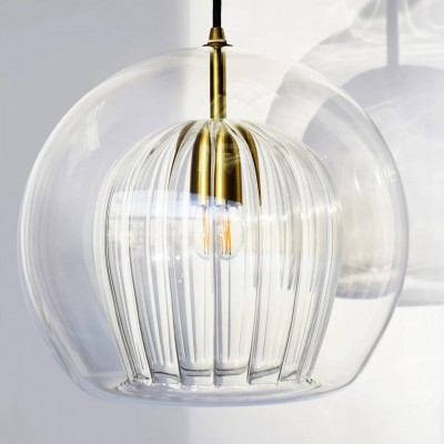 Nyxio Pleated Globe Glass Pendant Light Nyxio Pleated Globe Glass Pendant Light