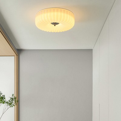 Prythos Cream Textured Glass Round Bauhaus Ceiling Light Prythos Cream Textured Glass Round Bauhaus Ceiling Light
