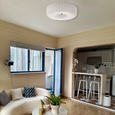 Prythos Cream Textured Glass Round Bauhaus Ceiling Light Prythos Cream Textured Glass Round Bauhaus Ceiling Light