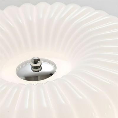 Prythos Cream Textured Glass Round Bauhaus Ceiling Light Prythos Cream Textured Glass Round Bauhaus Ceiling Light