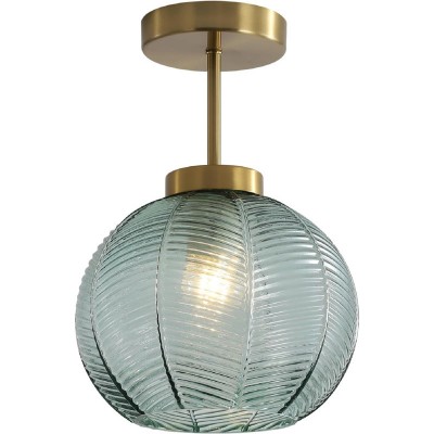 Syndrax Stripe Stained Glass Globe Ceiling Light Syndrax Stripe Stained Glass Globe Ceiling Light