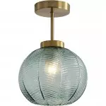 Syndrax Stripe Stained Glass Globe Ceiling Light