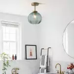 Syndrax Stripe Stained Glass Globe Ceiling Light