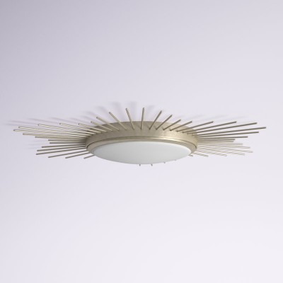 Thyron Sunburst Medallion Linear Round Ceiling Lighting