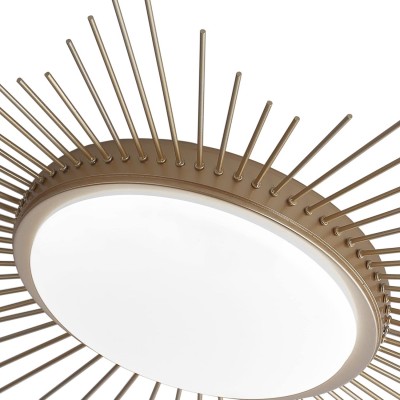 Thyron Sunburst Medallion Linear Round Ceiling Lighting