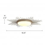 Thyron Sunburst Medallion Linear Round Ceiling Lighting