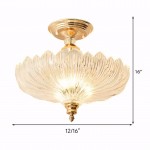 Wyrith Vintage Flower Crystal Flush Mount Light Wyrith Vintage Flower Crystal Flush Mount Light