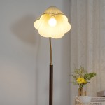 Xalon Wooden Cloth Pleated Shade Floor Lamp
