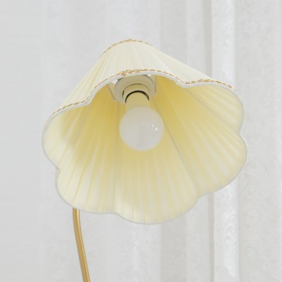 Xalon Wooden Cloth Pleated Shade Floor Lamp