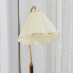 Xalon Wooden Cloth Pleated Shade Floor Lamp