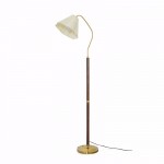 Xalon Wooden Cloth Pleated Shade Floor Lamp