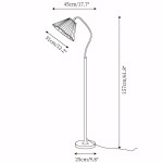 Xalon Wooden Cloth Pleated Shade Floor Lamp