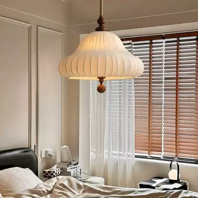 Ythar Wabi Sabi Wood Fabric Pendant Light Ythar Wabi Sabi Wood Fabric Pendant Light