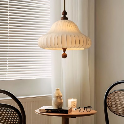 Ythar Wabi Sabi Wood Fabric Pendant Light Ythar Wabi Sabi Wood Fabric Pendant Light