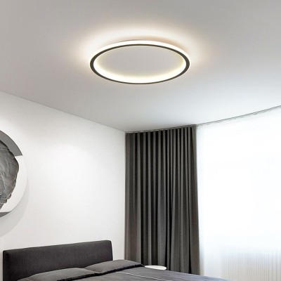 Fynar ‎Minimalist Black Round Led Thin Flush Mount Ceiling Light