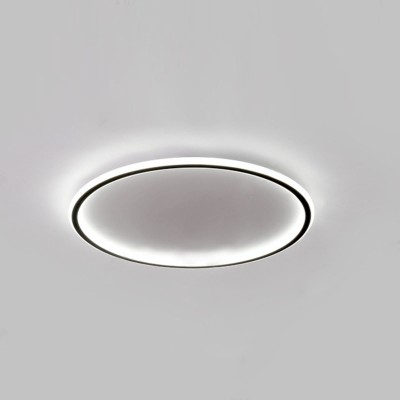 Fynar ‎Minimalist Black Round Led Thin Flush Mount Ceiling Light