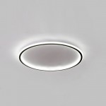 Fynar ‎Minimalist Black Round Led Thin Flush Mount Ceiling Light