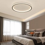 Fynar ‎Minimalist Black Round Led Thin Flush Mount Ceiling Light