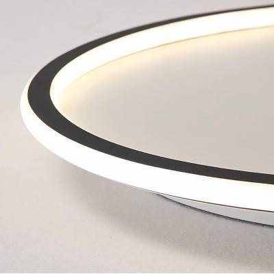 Fynar ‎Minimalist Black Round Led Thin Flush Mount Ceiling Light