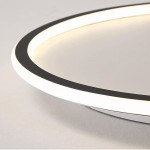 Fynar ‎Minimalist Black Round Led Thin Flush Mount Ceiling Light