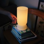 Gravix White Stripe 3D Printed Desk Lamp Gravix White Stripe 3D Printed Desk Lamp