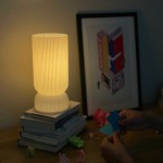 Gravix White Stripe 3D Printed Desk Lamp Gravix White Stripe 3D Printed Desk Lamp