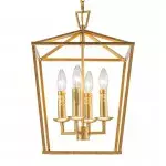 Hexon Antique Brass Gilded Iron Lantern Pendant Light