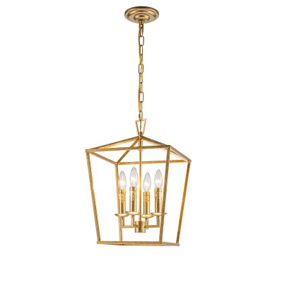 Hexon Antique Brass Gilded Iron Lantern Pendant Light Hexon Antique Brass Gilded Iron Lantern Pendant Light