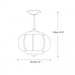 Ozita Retro Semi-Flush Mount Eloise Pendant Light