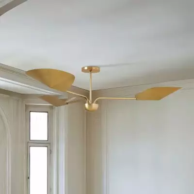 Ithrax Light Bronze Metal Lotus Leaves Chandelier