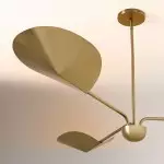 Ithrax Light Bronze Metal Lotus Leaves Chandelier