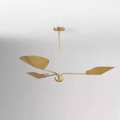 Ithrax Light Bronze Metal Lotus Leaves Chandelier