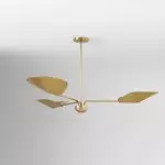 Ithrax Light Bronze Metal Lotus Leaves Chandelier