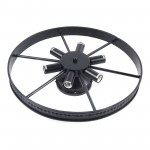 Jyrith Industrial Wrought Iron Wagon Wheel Ceiling Light
