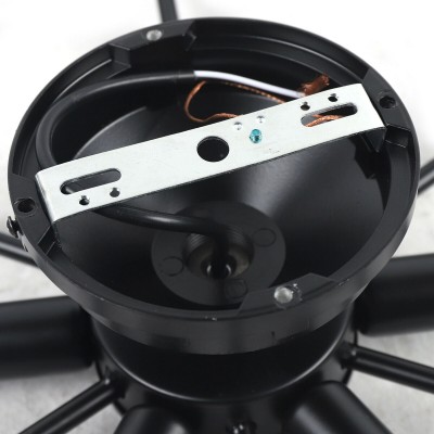 Jyrith Industrial Wrought Iron Wagon Wheel Ceiling Light