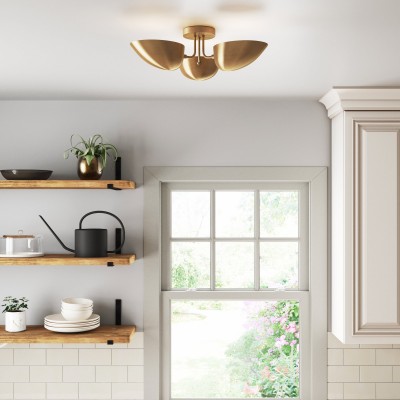 Nivor Metal 3 Arm Adjustable Shades Ceiling Light