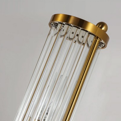 Prisha Farmhouse Gold Candle Fluted Glass Wall Sconces Prisha Farmhouse Gold Candle Fluted Glass Wall Sconces