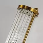 Prisha Farmhouse Gold Candle Fluted Glass Wall Sconces