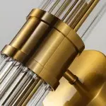 Prisha Farmhouse Gold Candle Fluted Glass Wall Sconces